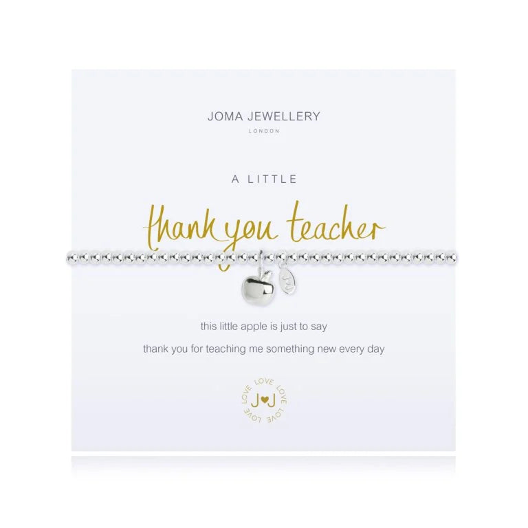 Joma Jewellery A Little 'Thank You Teacher' Bracelet - Saxons Garden & Home