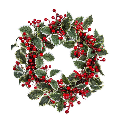 Three Kings HollyBerry Wreath - 60cm - Saxons Garden & Home