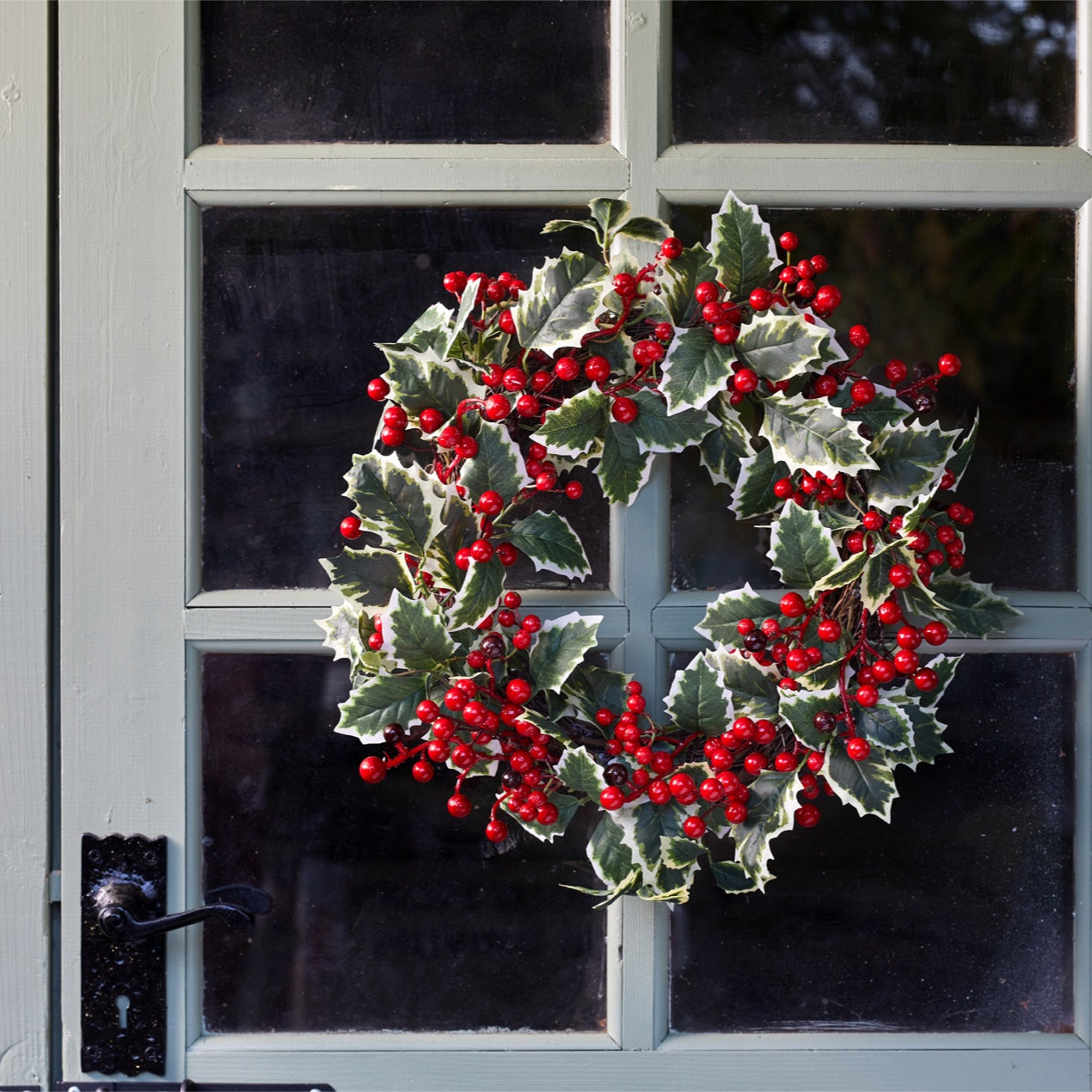 Three Kings HollyBerry Wreath - 60cm - Saxons Garden & Home