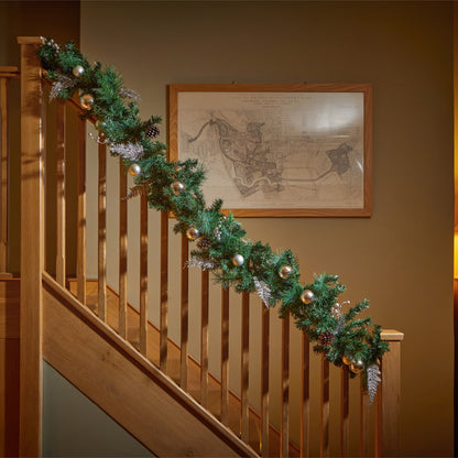 Three Kings Baubly Garland - Gold - 180cm - Saxons Garden & Home