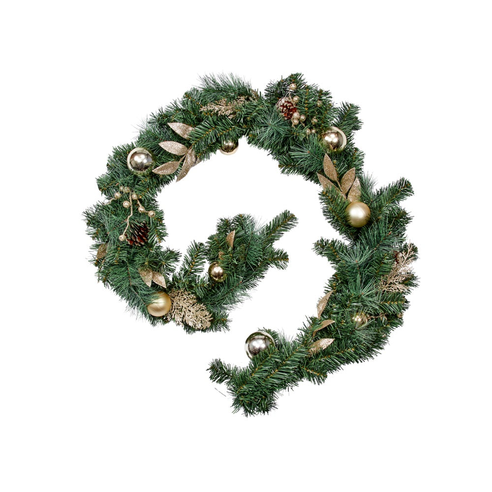 Three Kings Baubly Garland - Gold - 180cm - Saxons Garden & Home