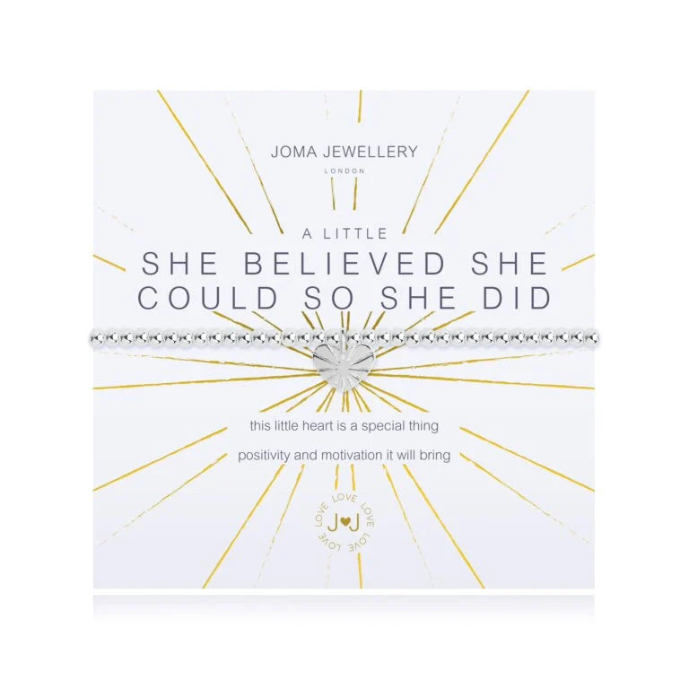 Joma Jewellery A Little 'She Believed She Could' Bracelet - Saxons Garden & Home