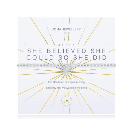 Joma Jewellery A Little 'She Believed She Could' Bracelet - Saxons Garden & Home