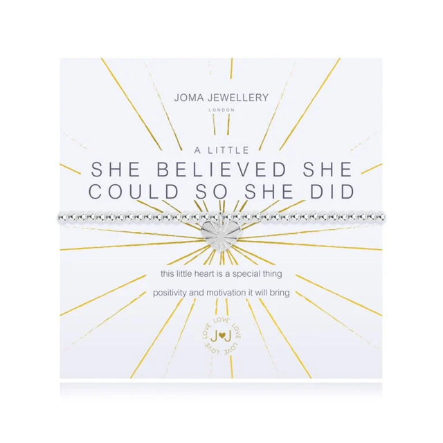 Joma Jewellery A Little 'She Believed She Could' Bracelet - Saxons Garden & Home