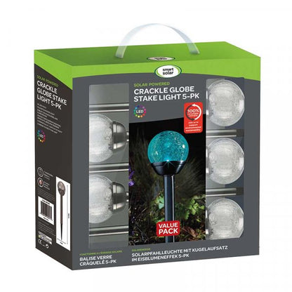 Smart Garden Crackle Globe - Stainless Steel - 5pc Carry Pack - Saxons Garden & Home