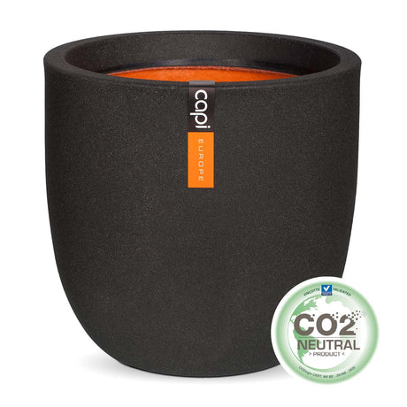 Capi Planter Smooth Ball in Black - Saxons Garden & Home