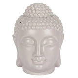 Large Grey Buddha Head Oil Burner - Saxons Garden & Home