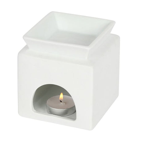 White Love Cut Out Oil Burner - Saxons Garden & Home